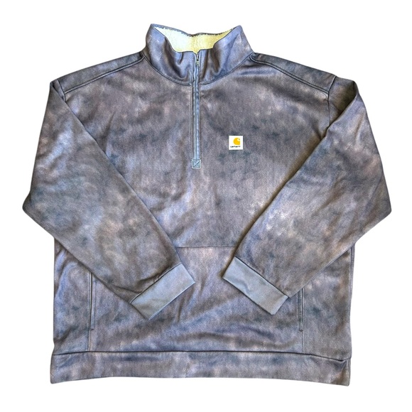Carhartt Other - Carhart unisex blue/purple tie-dye like pattern mock neck size 2XL